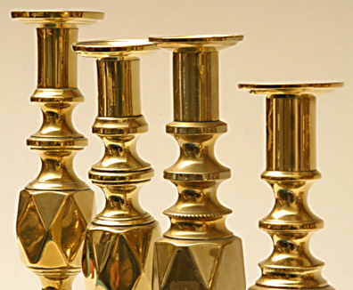 Diamond Candlesticks King Queen Prince Princess Clews Jubilee brass